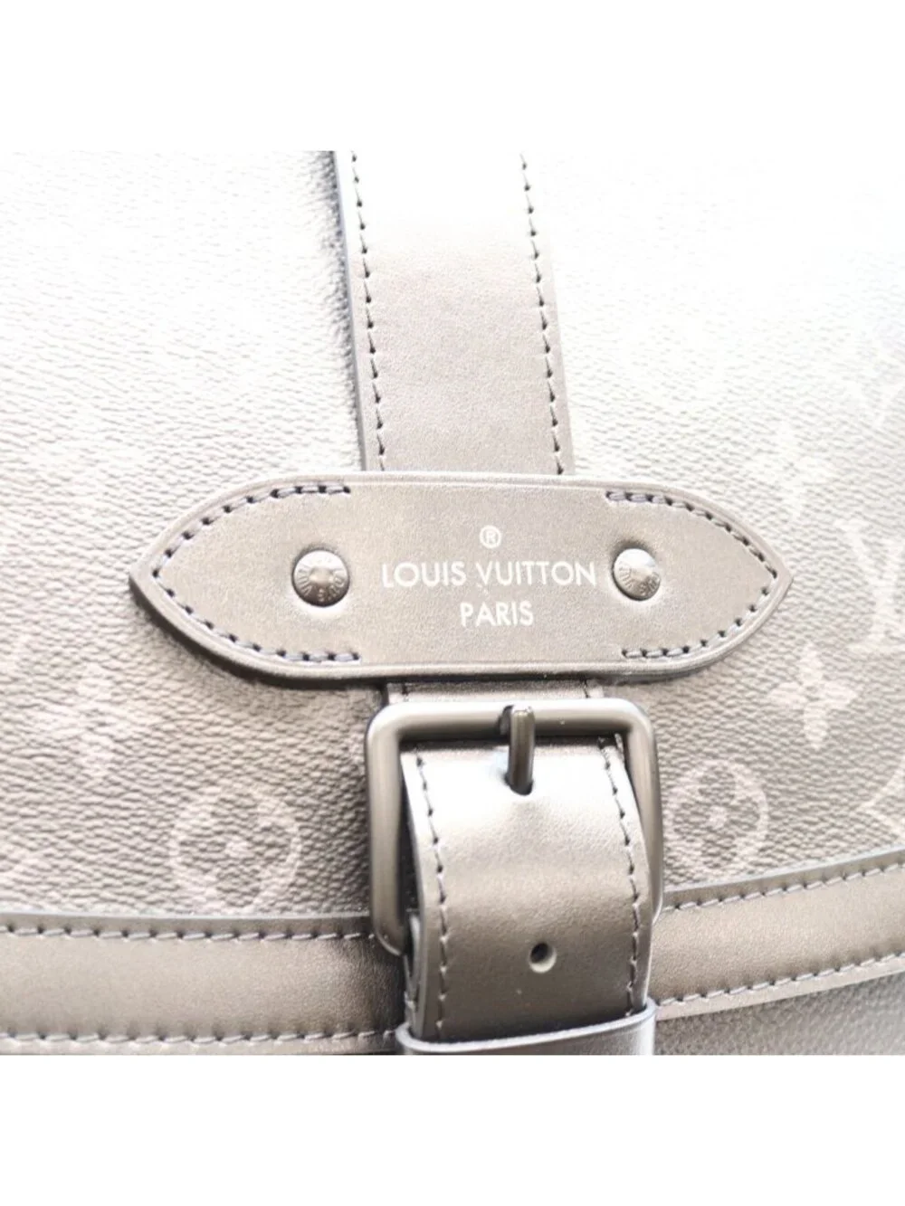 Louis Vuitton Monogram Eclipse Saumur Messenger Shoulder Bag